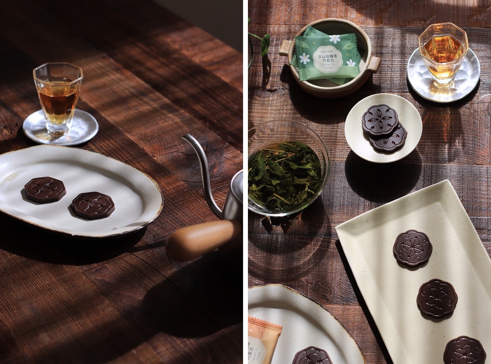 好田家茶巧克力：黑巧克力與台灣茶的美好相遇！苦甜可可伴隨樸實茶香好迷人，3 款台灣茶都融進了這份溫柔裡～