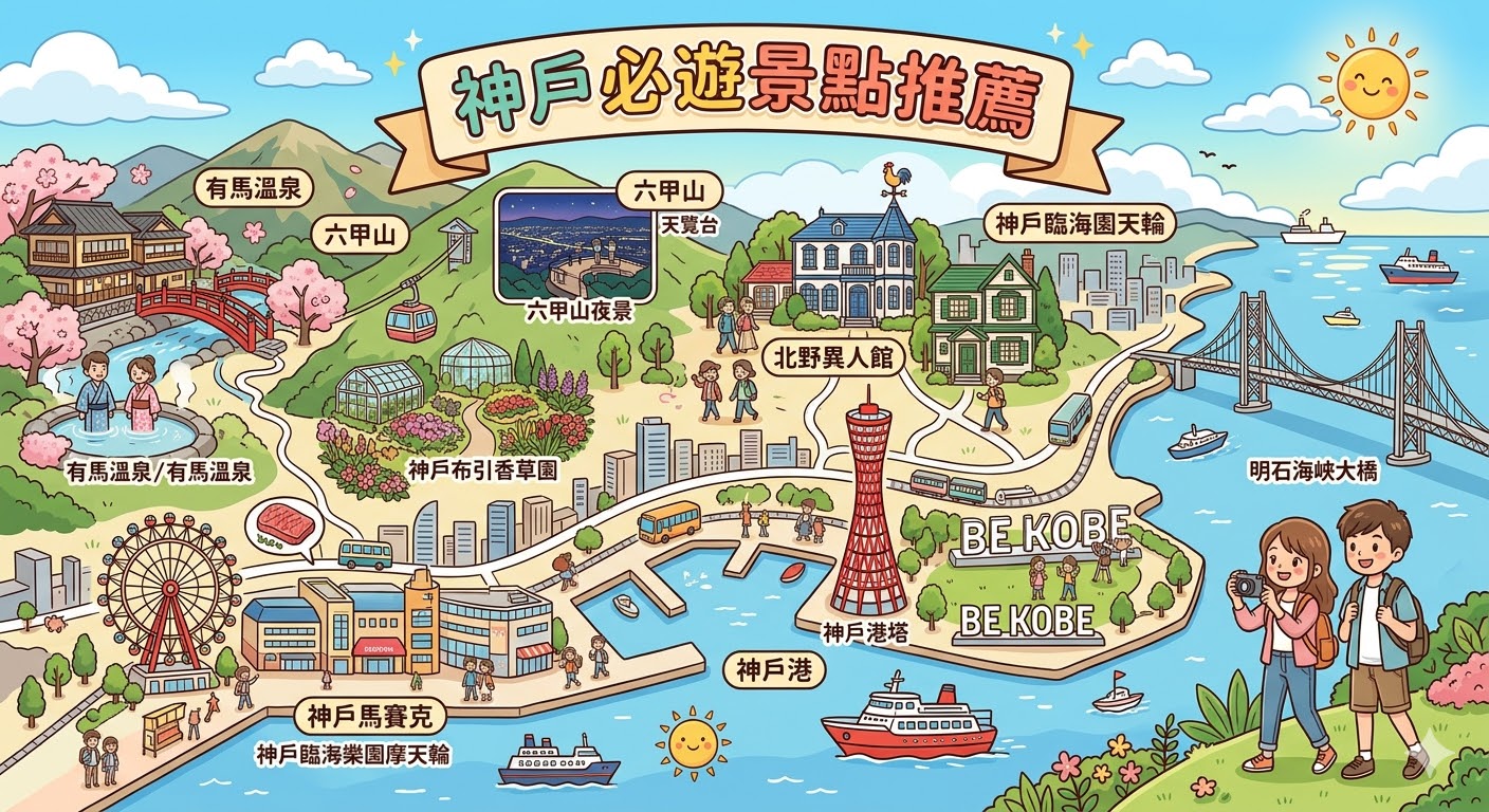 神戶景點推薦：京都神戶自由行必備，10個必去景點一次筆記！台中直飛超方便～