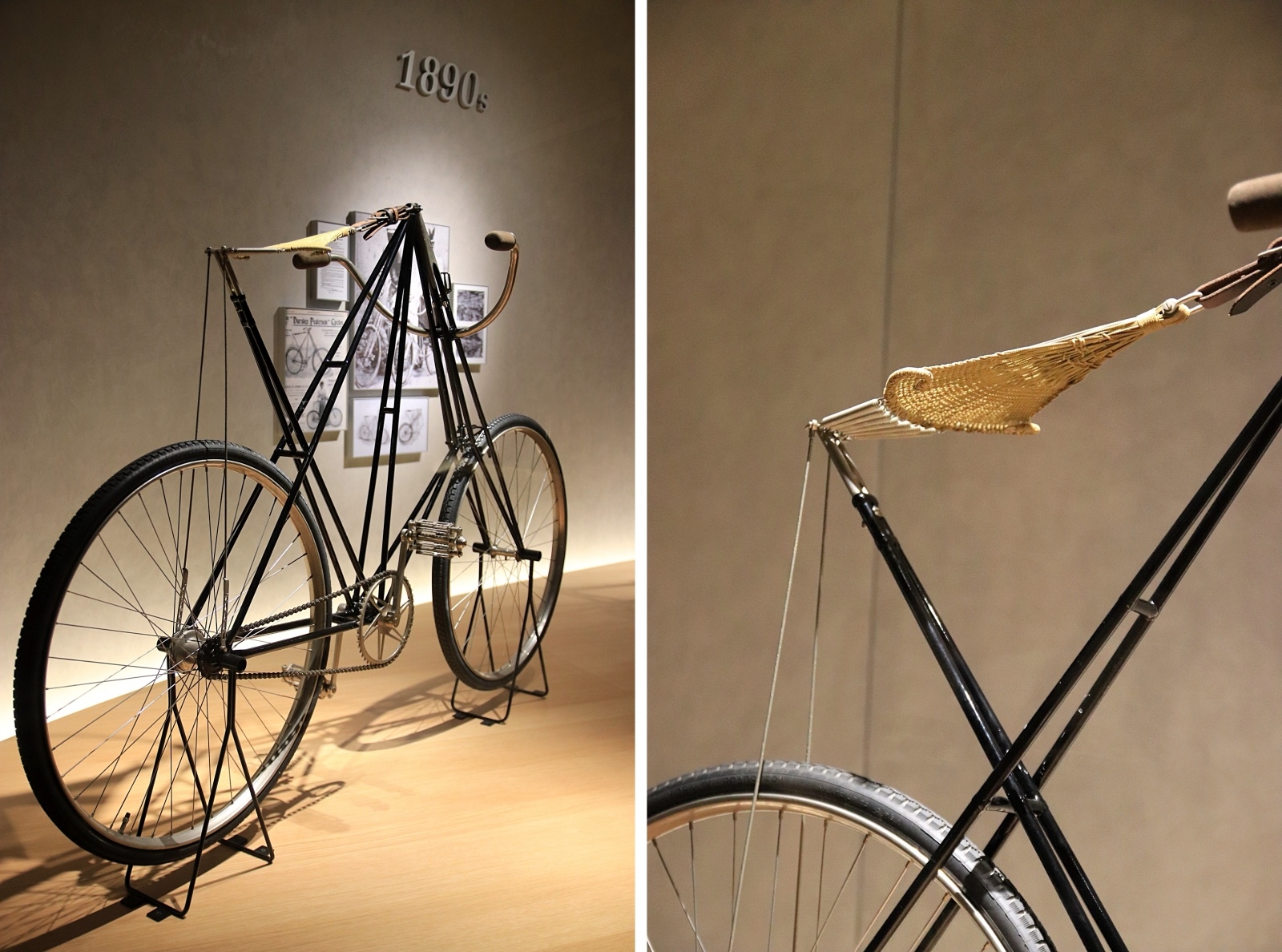 自行車文化探索館展示各式自行車與細節